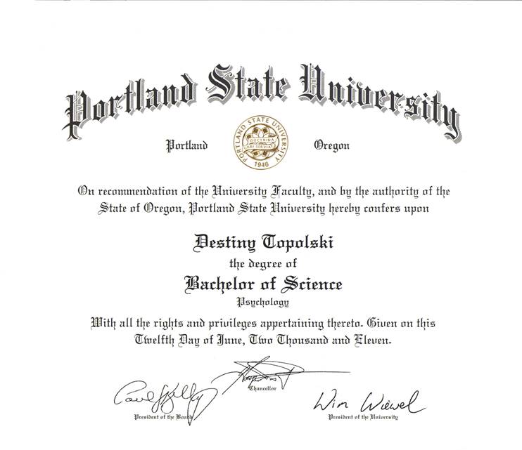 My Bachelor of Science Degree